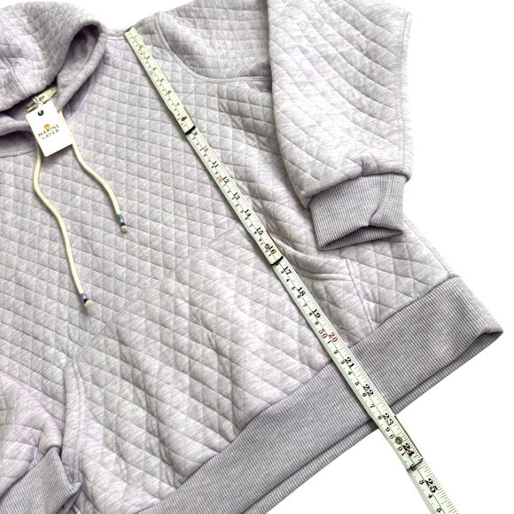 Marine Layer corbet hoodie lavander quilted sz small pockets drawstring womens - Picture 6 of 14